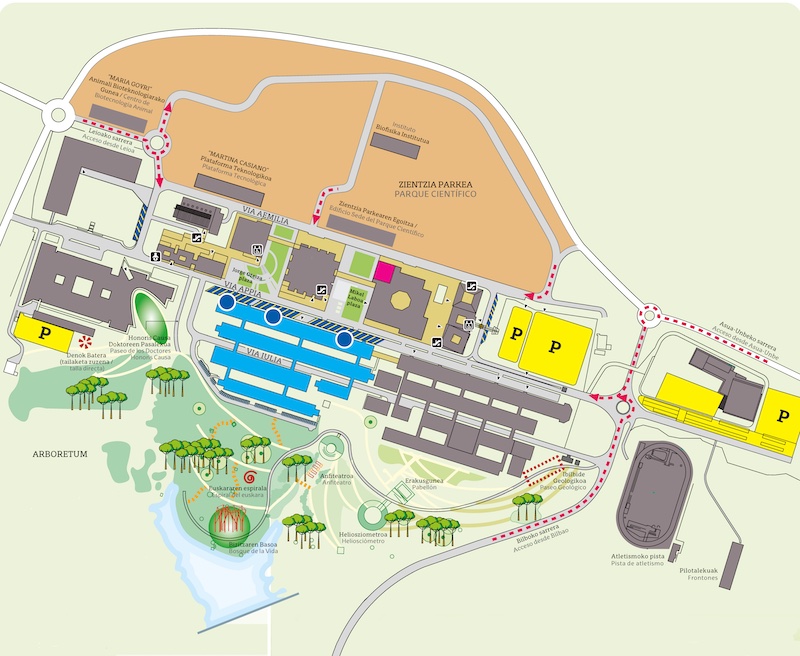 Plano del Campus de Leioa de la UPV/EHU