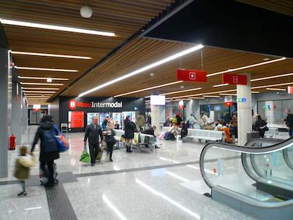 Building of Bilbao Intermodal from inside