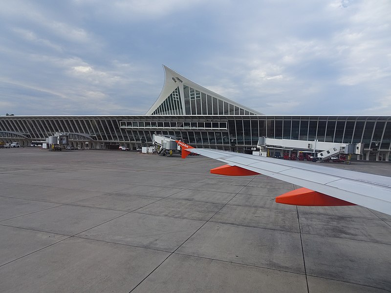 Bilbao Airport from a plane